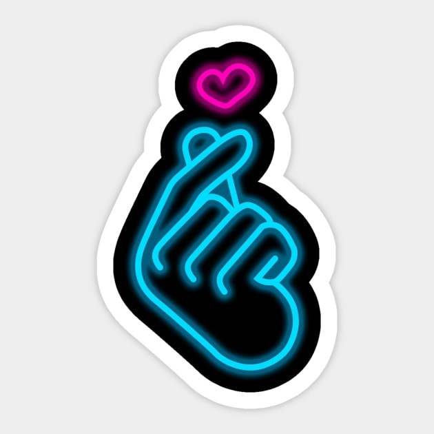 K-pop Hand Symbol Finger Heart Korean Pop Music Sticker by JessieJune